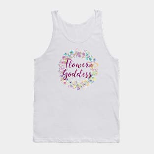 Flower Goddess | Floral Wreath | Watercolor Tank Top